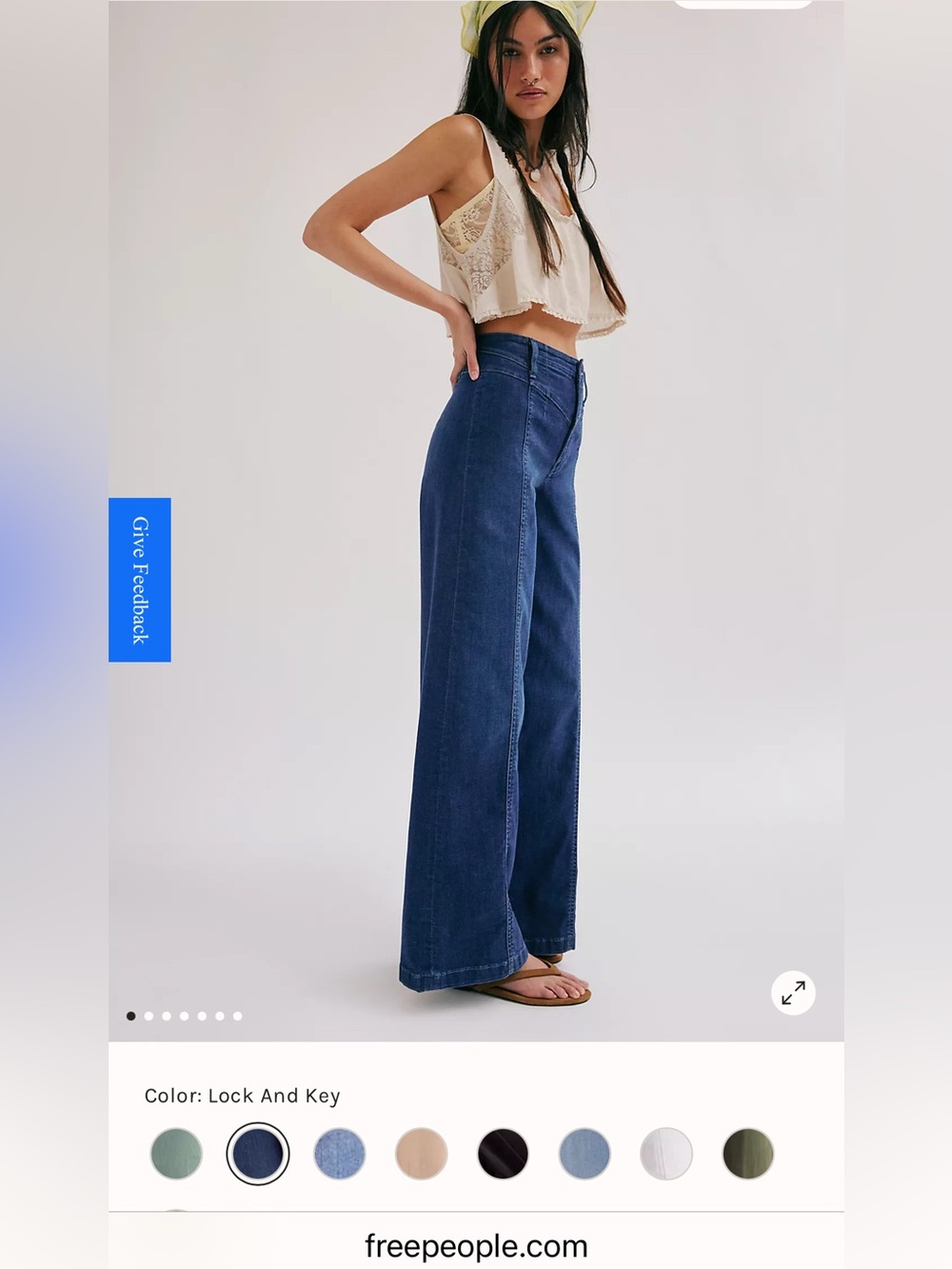 Free People We The Free Libre Wide-Leg Jeans in Lock and Key Size 26 Like New